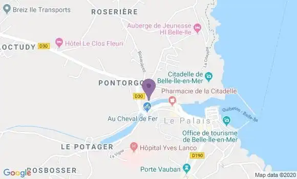 Localisation Banque Postale Agence de Le Palais