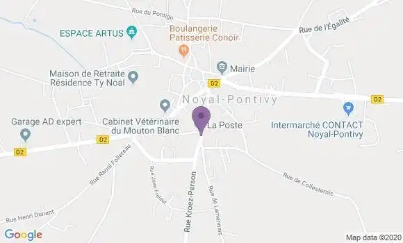 Localisation Banque Postale Agence de Noyal Pontivy
