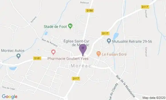 Localisation Banque Postale Agence de Moréac