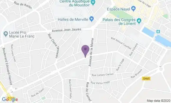 Localisation Banque Postale Agence de Larmor Plage