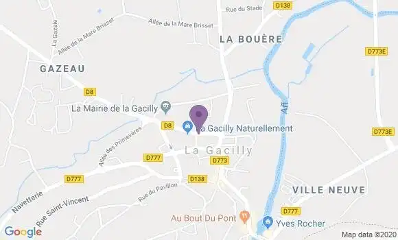 Localisation Banque Postale Agence de La Gacilly