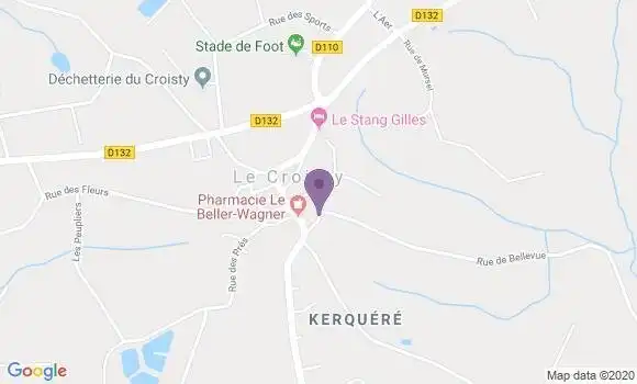 Localisation Banque Postale Agence de Le Croisty
