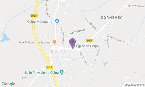 Localisation Banque Postale Agence de Colpo