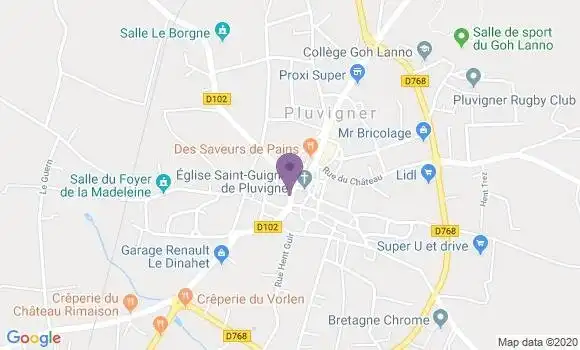 Localisation Banque Postale Agence de Camors