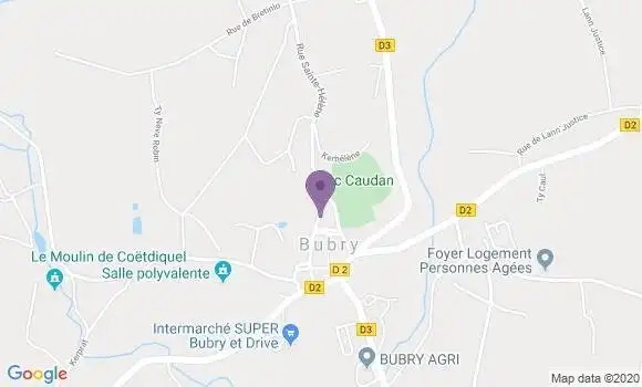 Localisation Banque Postale Agence de Bubry