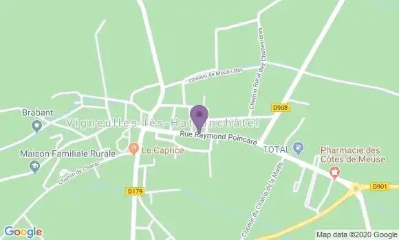 Localisation Banque Postale Agence de Vigneulles lès Hattonchâtel