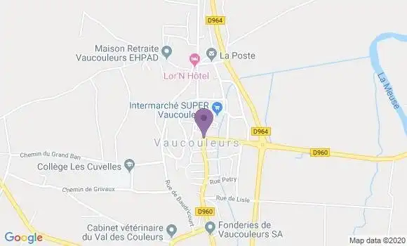Localisation Banque Postale Agence de Vaucouleurs