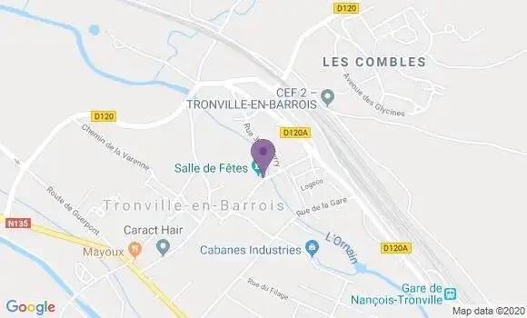Localisation Banque Postale Agence de Tronville en Barrois