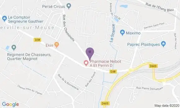 Localisation Banque Postale Agence de Thierville sur Meuse