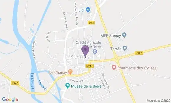 Localisation Banque Postale Agence de Stenay