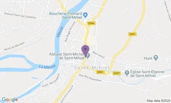 Localisation Banque Postale Agence de Saint Mihiel