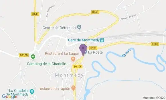 Localisation Banque Postale Agence de Montmédy