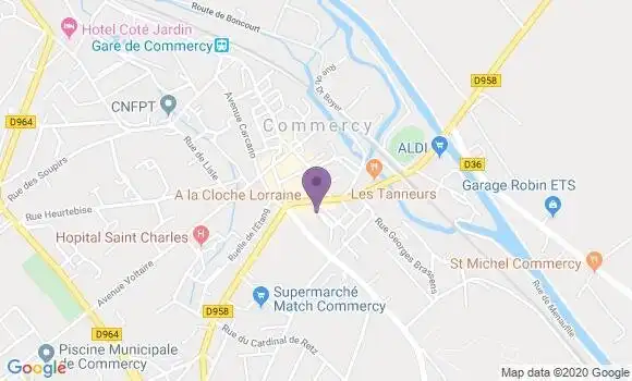 Localisation Banque Postale Agence de Commercy