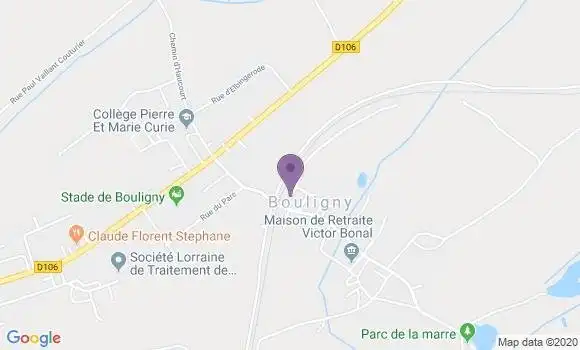 Localisation Banque Postale Agence de Bouligny