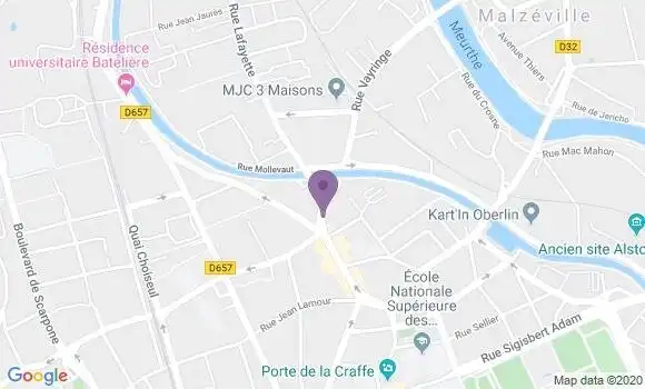 Localisation Banque Postale Agence de Nancy 3 Maisons