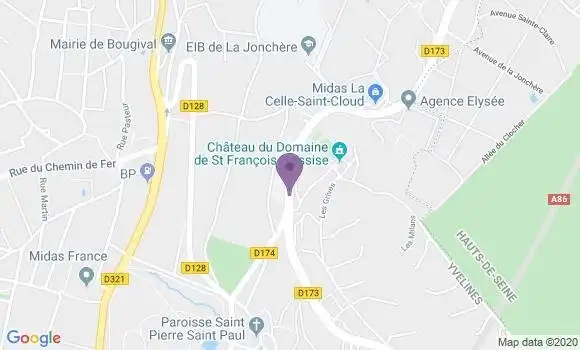 Localisation LCL Agence de La Celle Saint Cloud Plateau
