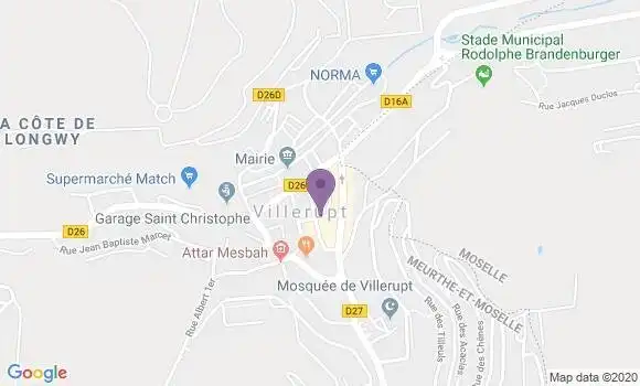 Localisation Banque Postale Agence de Villerupt