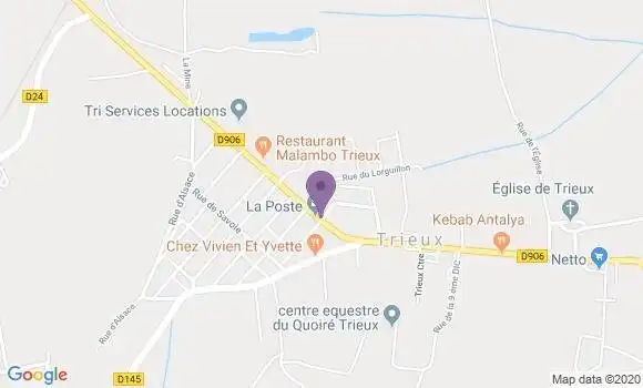 Localisation Banque Postale Agence de Trieux