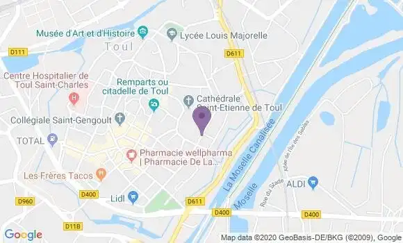 Localisation Banque Postale Agence de Toul