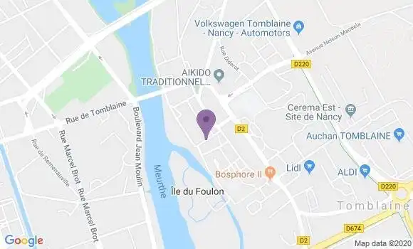 Localisation Banque Postale Agence de Tomblaine
