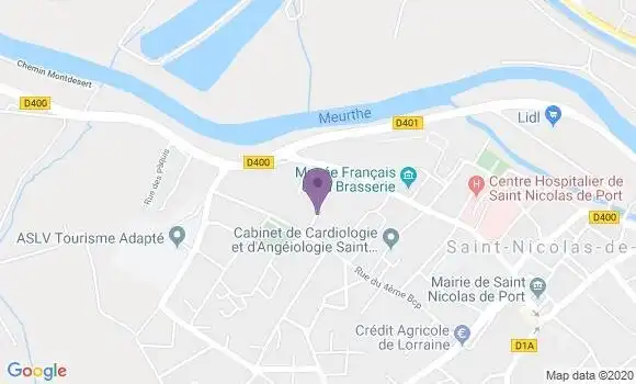 Localisation Banque Postale Agence de Saint Nicolas de Port