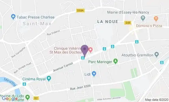 Localisation Banque Postale Agence de Saint Max