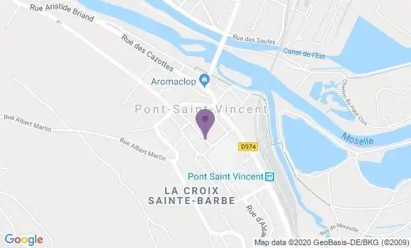 Localisation Banque Postale Agence de Pont Saint Vincent