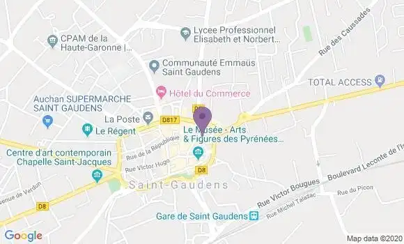 Localisation LCL Agence de Saint Gaudens