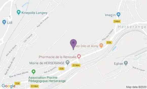 Localisation Banque Postale Agence de Mont Saint Martin