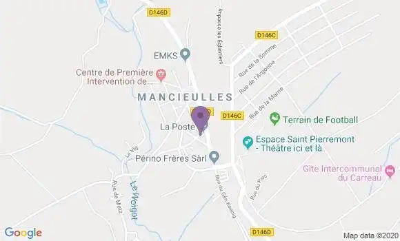 Localisation Banque Postale Agence de Mancieulles