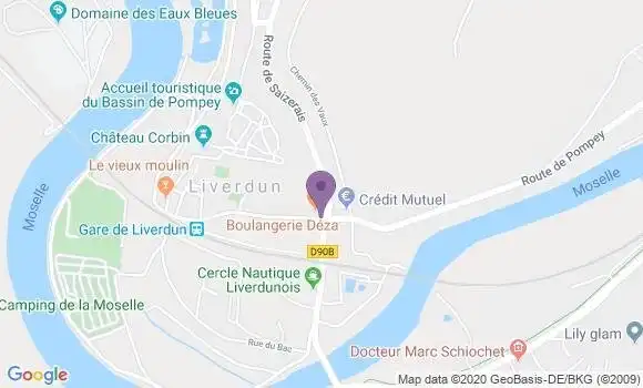 Localisation Banque Postale Agence de Liverdun