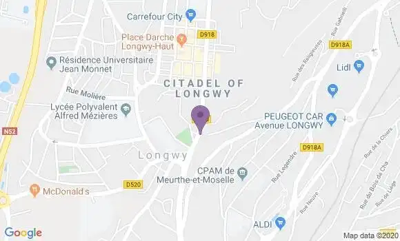 Localisation Banque Postale Agence de Lexy