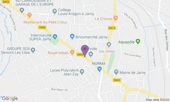 Localisation Banque Postale Agence de Jarny