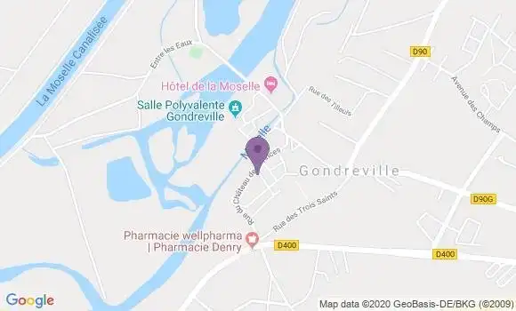 Localisation Banque Postale Agence de Gondreville