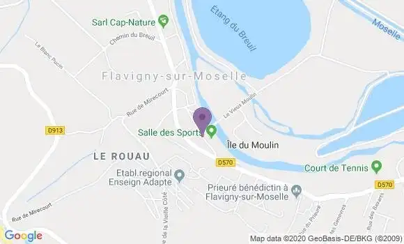 Localisation Banque Postale Agence de Flavigny sur Moselle
