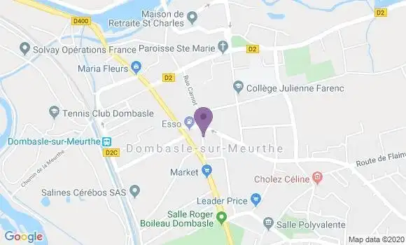 Localisation Banque Postale Agence de Dombasle sur Meurthe