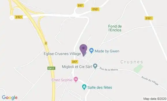 Localisation Banque Postale Agence de Crusnes