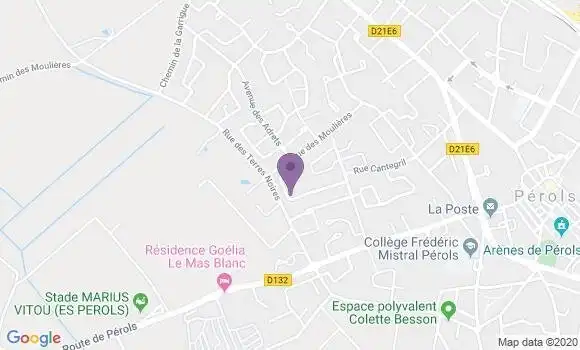 Localisation LCL Agence de Pérols