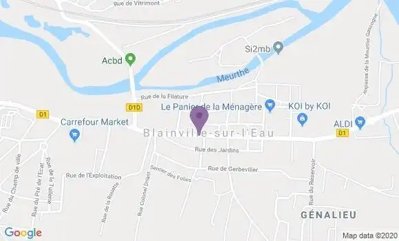 Localisation Banque Postale Agence de Blainville sur l