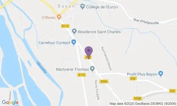 Localisation Banque Postale Agence de Bayon