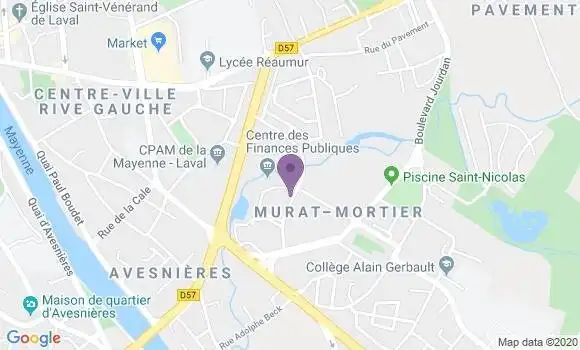 Localisation Banque Postale Agence de Laval Saint Nicolas