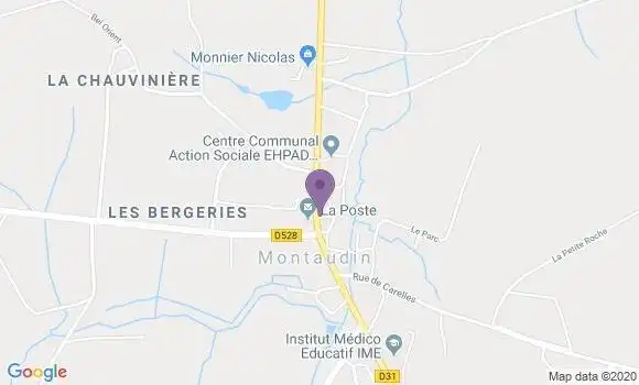 Localisation Banque Postale Agence de Montaudin