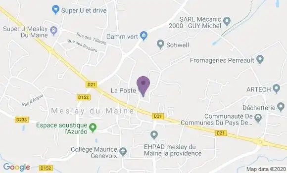 Localisation Banque Postale Agence de Meslay du Maine