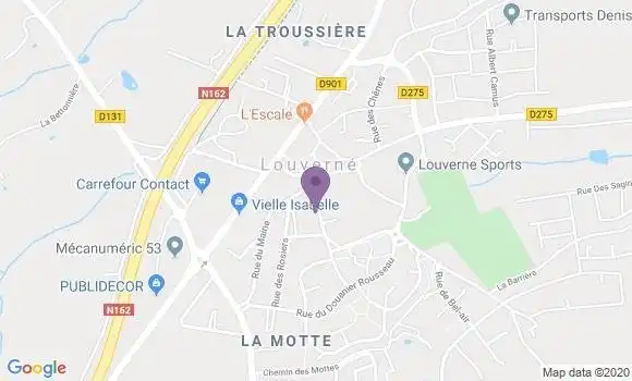 Localisation Banque Postale Agence de Louverne