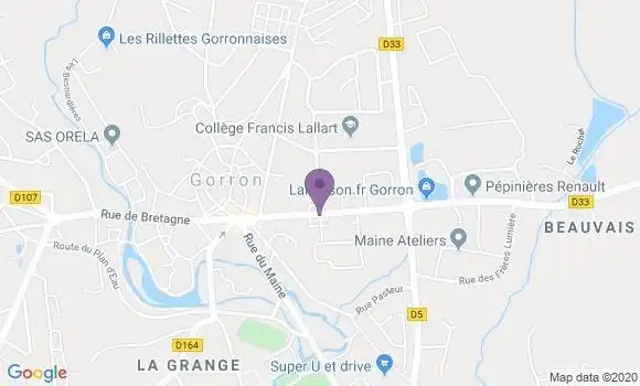 Localisation Banque Postale Agence de Gorron