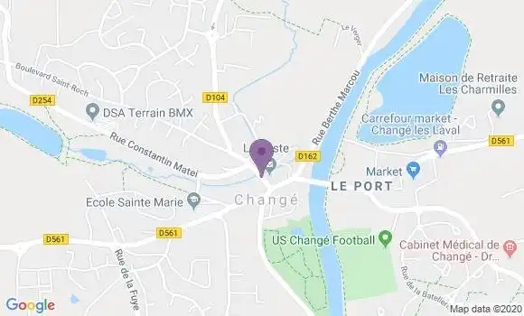 Localisation Banque Postale Agence de Changé