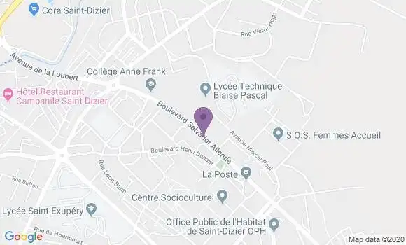 Localisation Banque Postale Agence de Saint Dizier Vert Bois