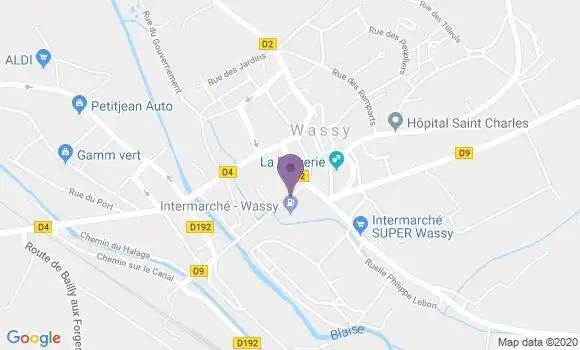 Localisation Banque Postale Agence de Wassy
