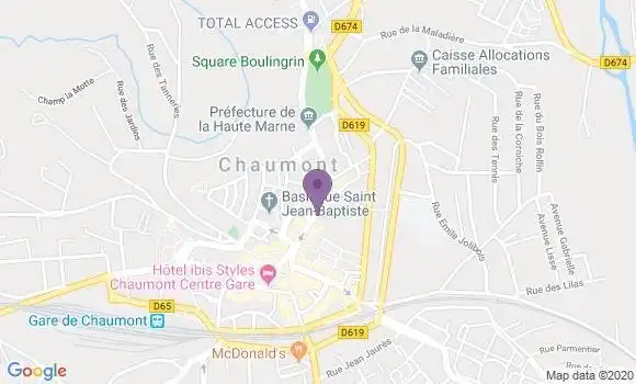 Localisation Banque Postale Agence de Chaumont Saint Saëns