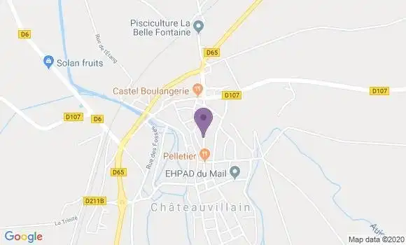 Localisation Banque Postale Agence de Châteauvillain